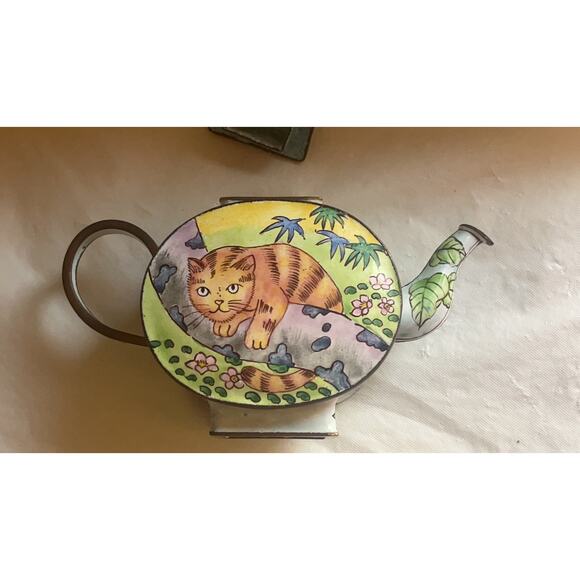 Vintage 1999 Kelvin Chen Copper Miniature Cat Teapot No. 55 - Collectible - Picture 15 of 16